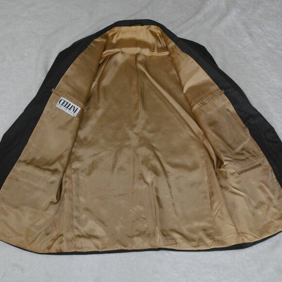 Cellini Collection Men's Plaid 2 piece Pant Suit Set size 42R - Picture 3 of 10